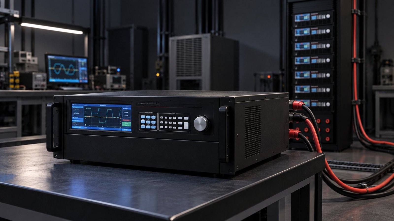 Measured voltage trace Battery simulator accuracy trace on an UltraPower control display