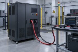 High-voltage bidirectional DC power supply with differential oscilloscope probe
