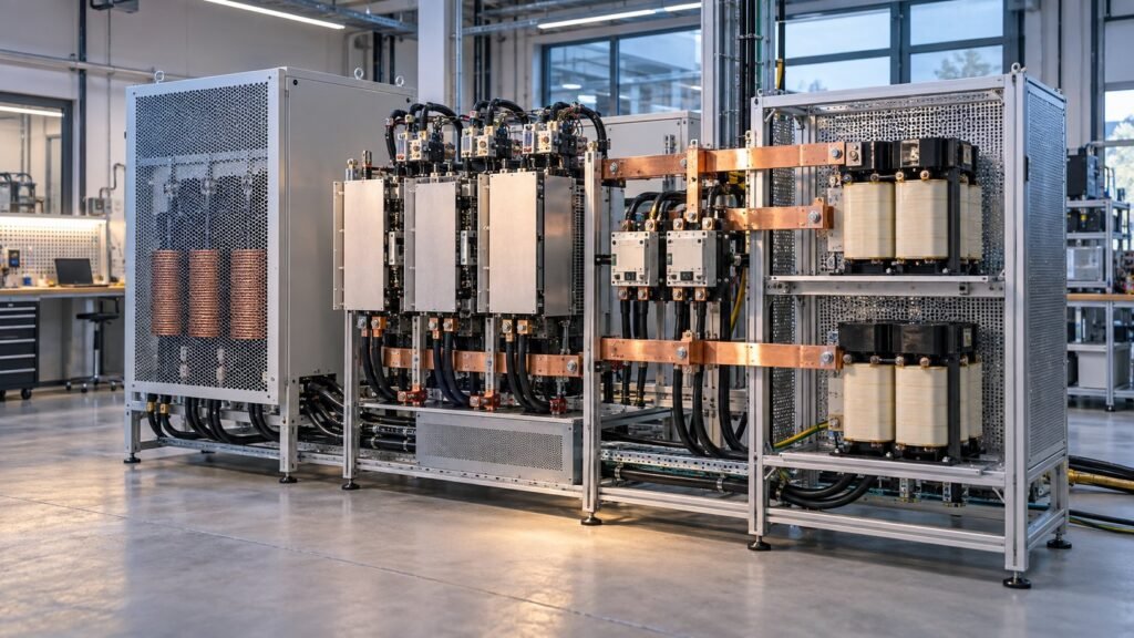 ac to dc converter regeneration test bench with a 750 V DC bus