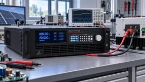 IEC 63409-3 DC test setup with UltraPower bidirectional DC supply