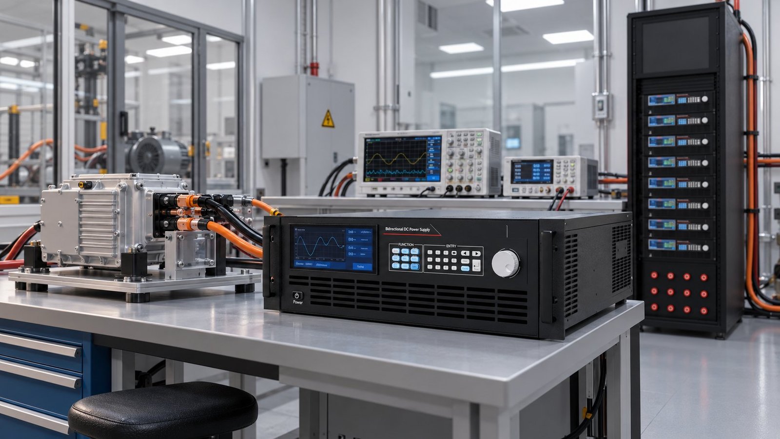 Controlled DC test source Bidirectional DC power supply for inverter load-transfer testing
